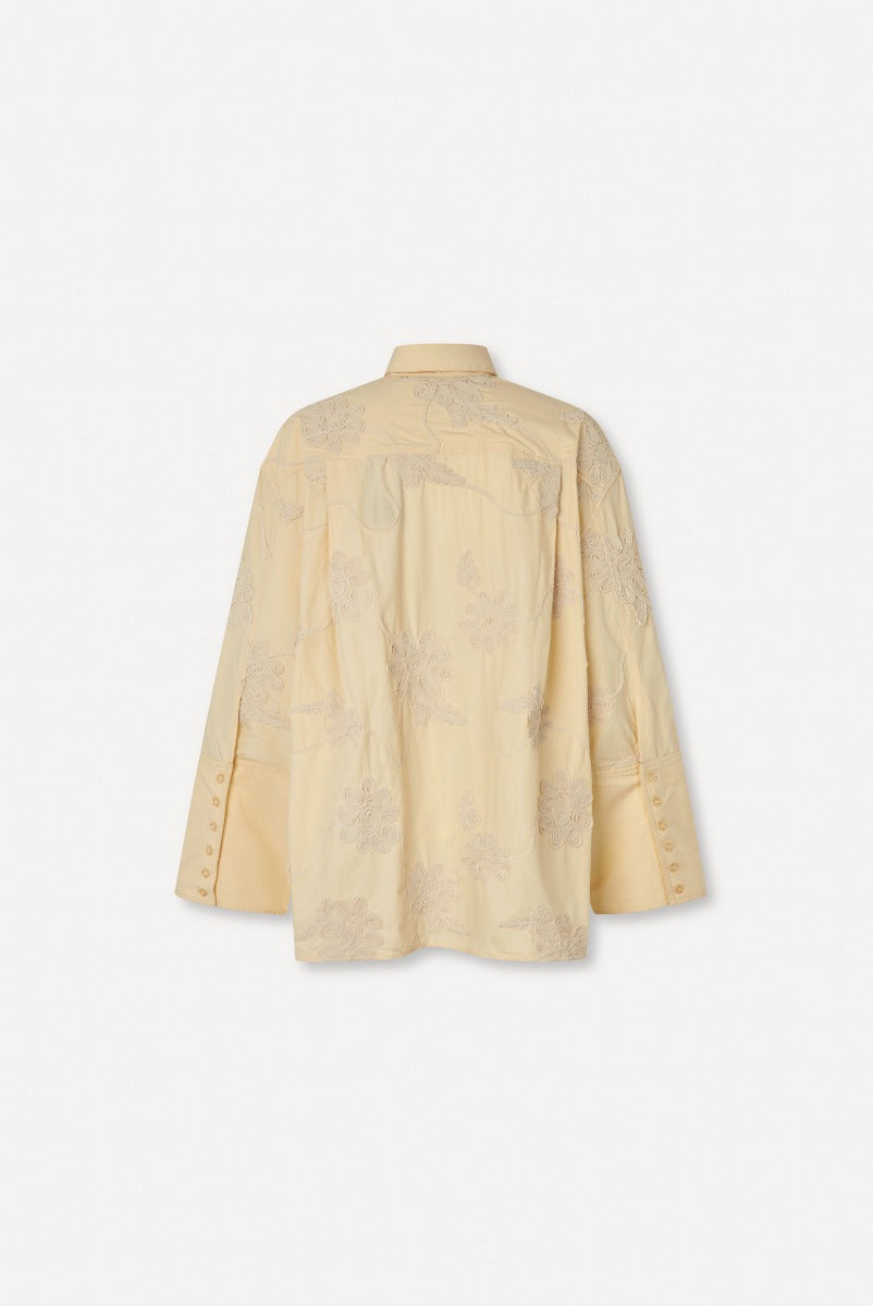 Flower Oversized Shirt Italian Straw