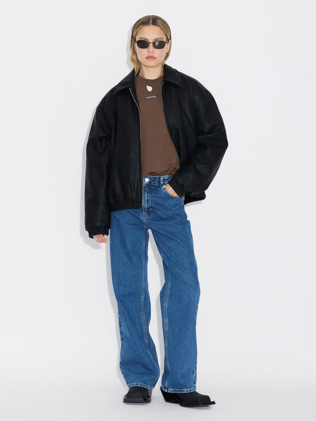 W. Wide Jeans Mid Blue