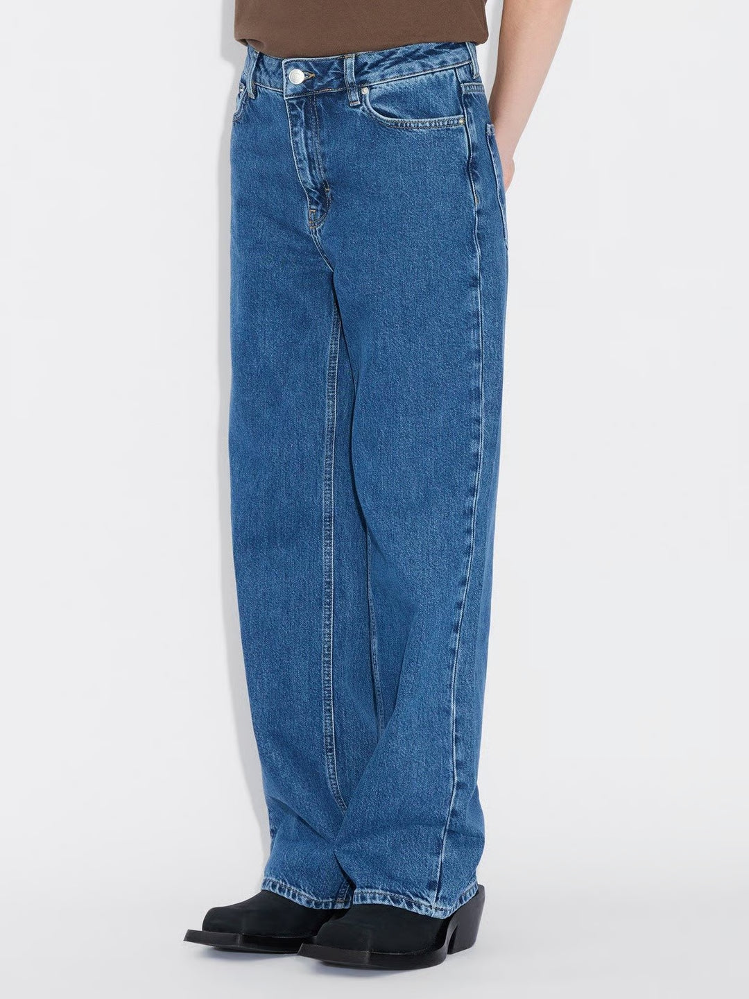 W. Wide Jeans Mid Blue
