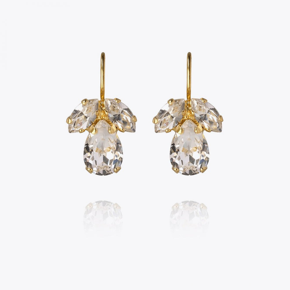 Petite Timo Earrings Gold Crystal