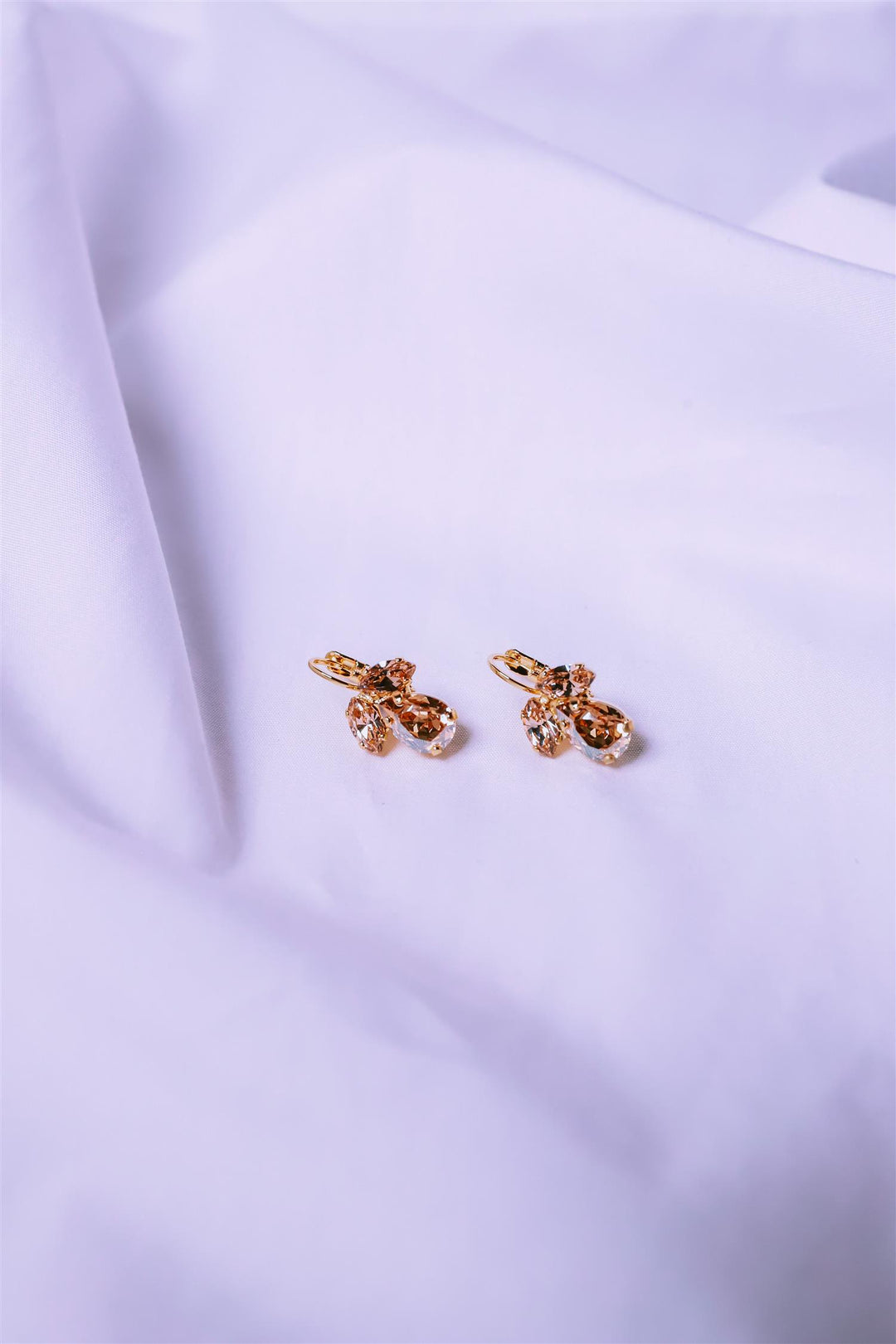 Petite Timo Earrings Gold Golden Shadow/Silk