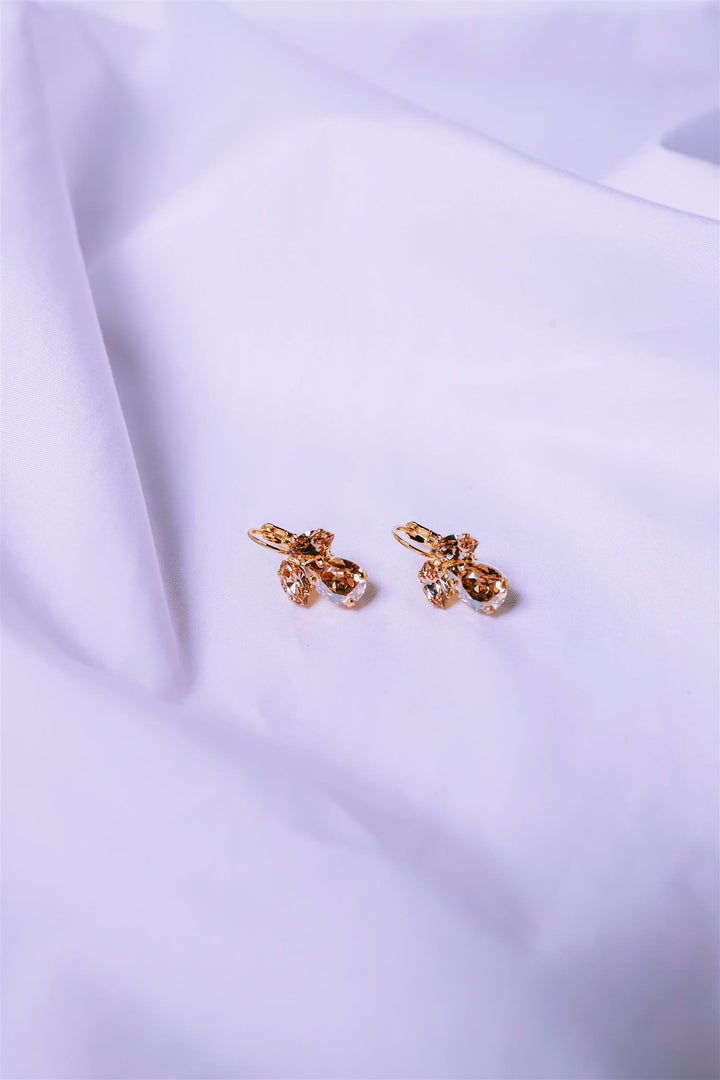 Petite Timo Earrings Gold Golden Shadow/Silk