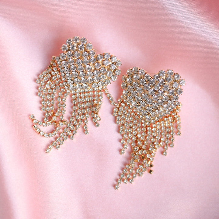 Cordelia Earrings Crystal Gold