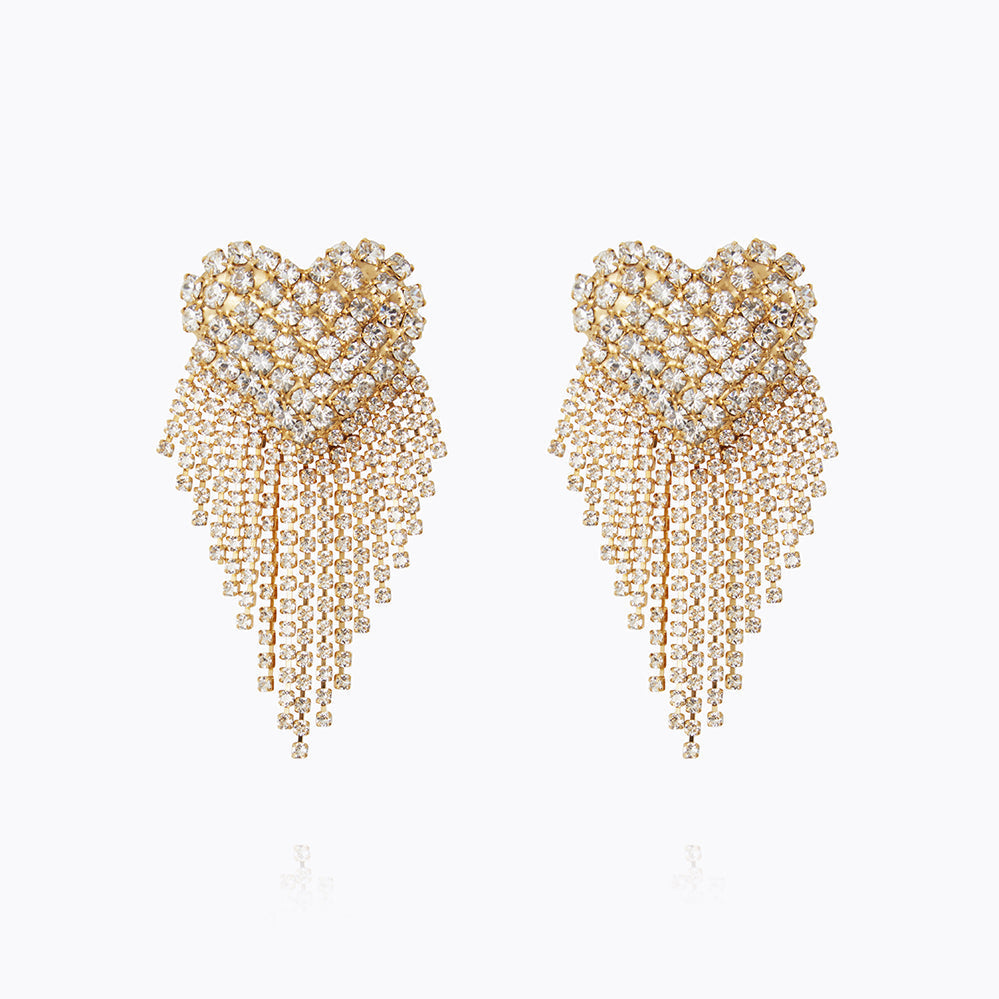 Cordelia Earrings Crystal Gold