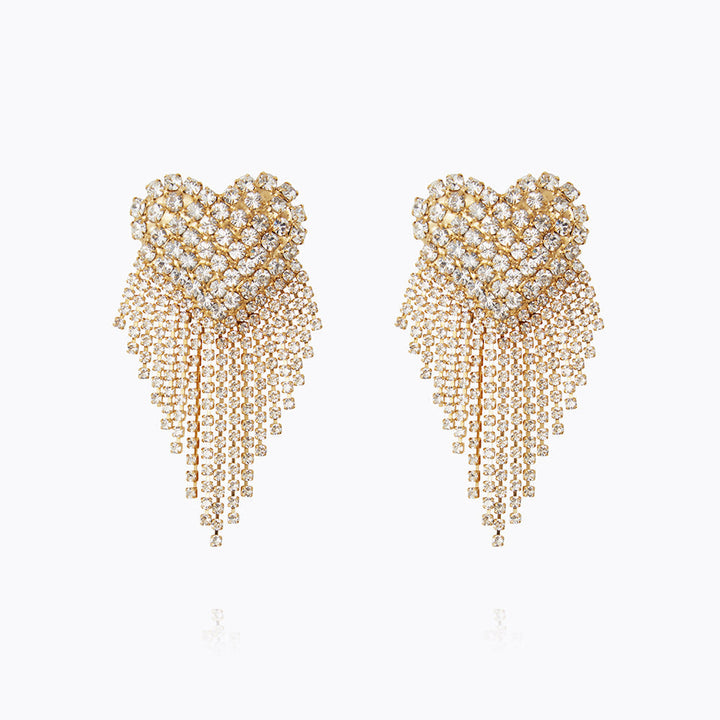Cordelia Earrings Crystal Gold