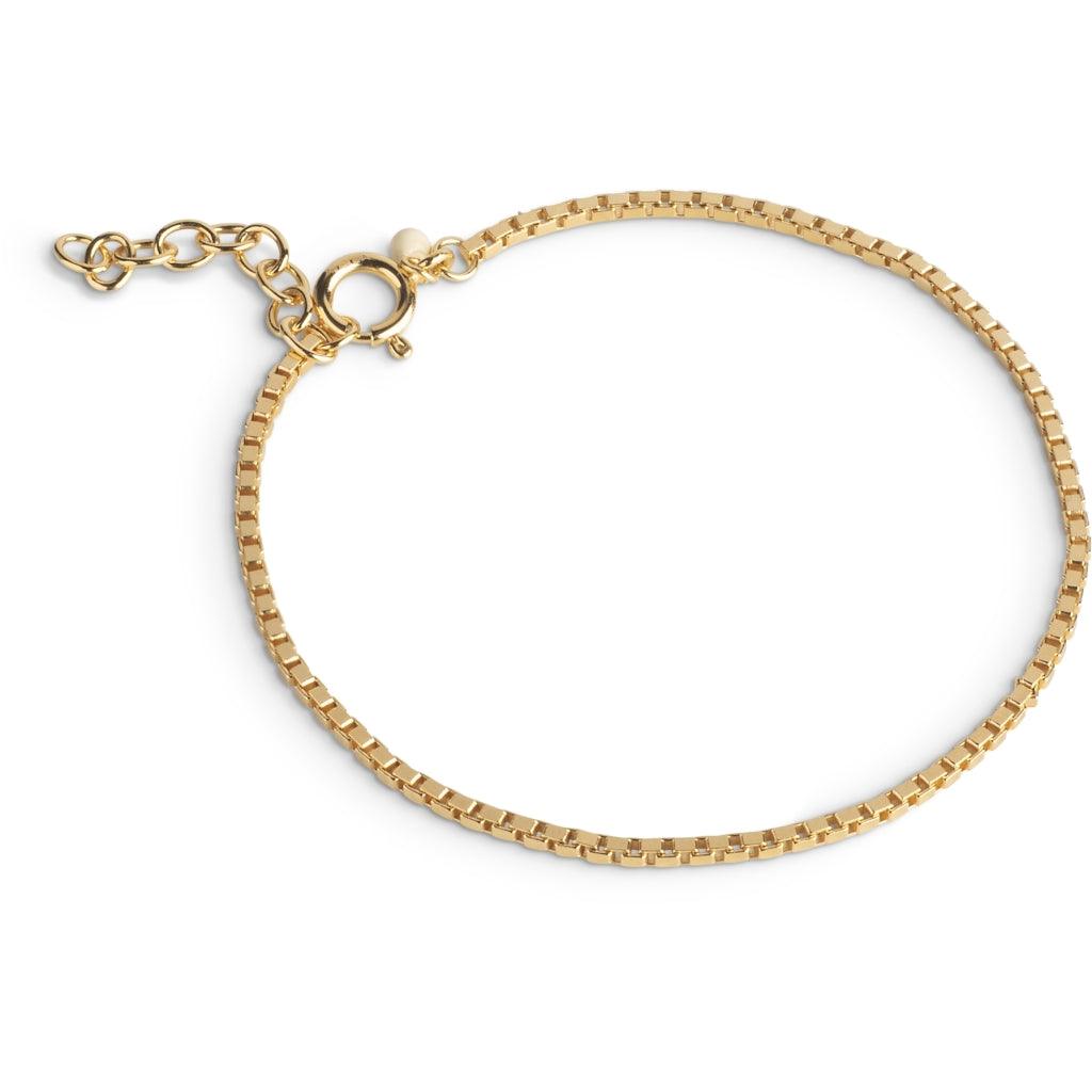 Box Chain 1,45 mm Bracelet Gold