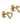 Organic heart Studs Gold