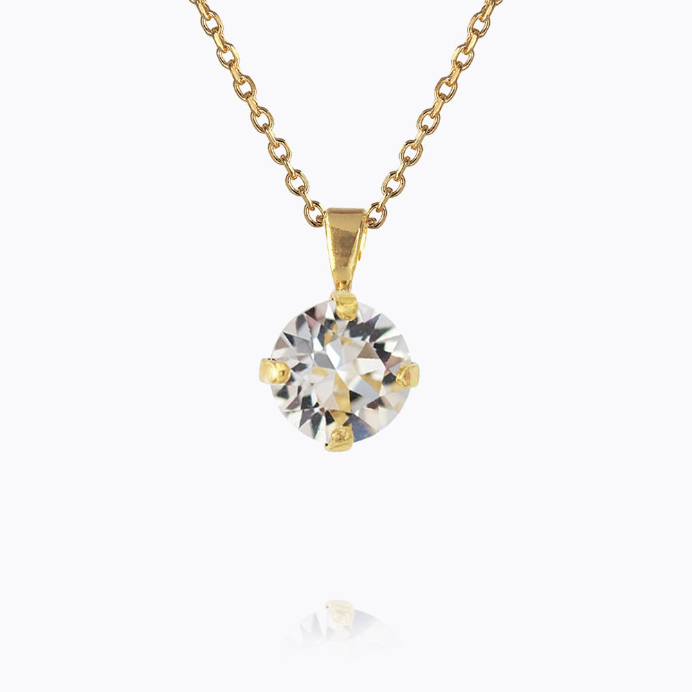 Classic Petite Necklace Gold Crystal