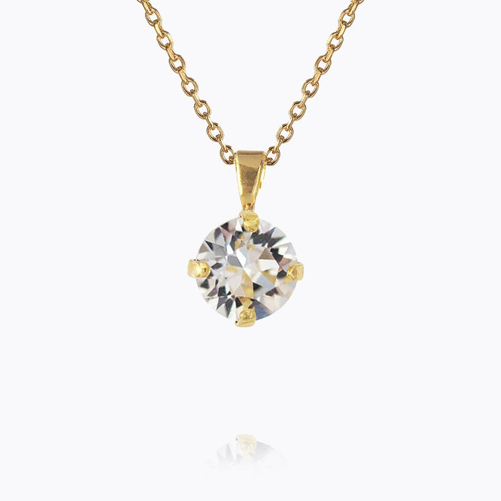 Classic Petite Necklace Gold Crystal