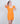 Cotton Poplin Gathered U-neck Mini Dress Vibrant Orange