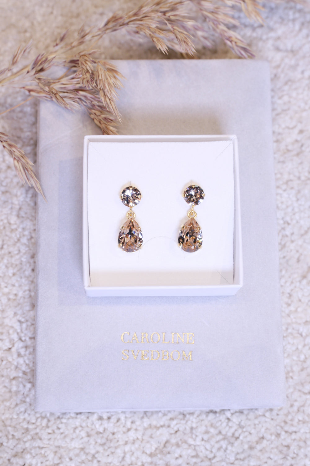Mini Drop Earrings Gold Silk