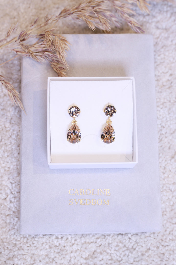 Mini Drop Earrings Gold Silk