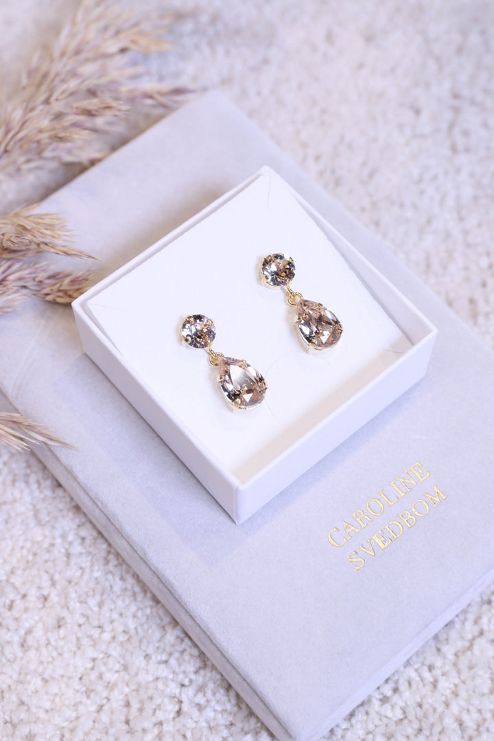 Mini Drop Earrings Gold Silk