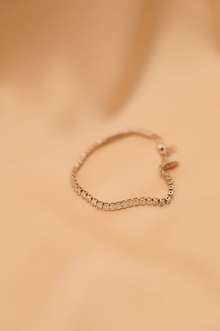 Zara Bracelet Rhodium Crystal