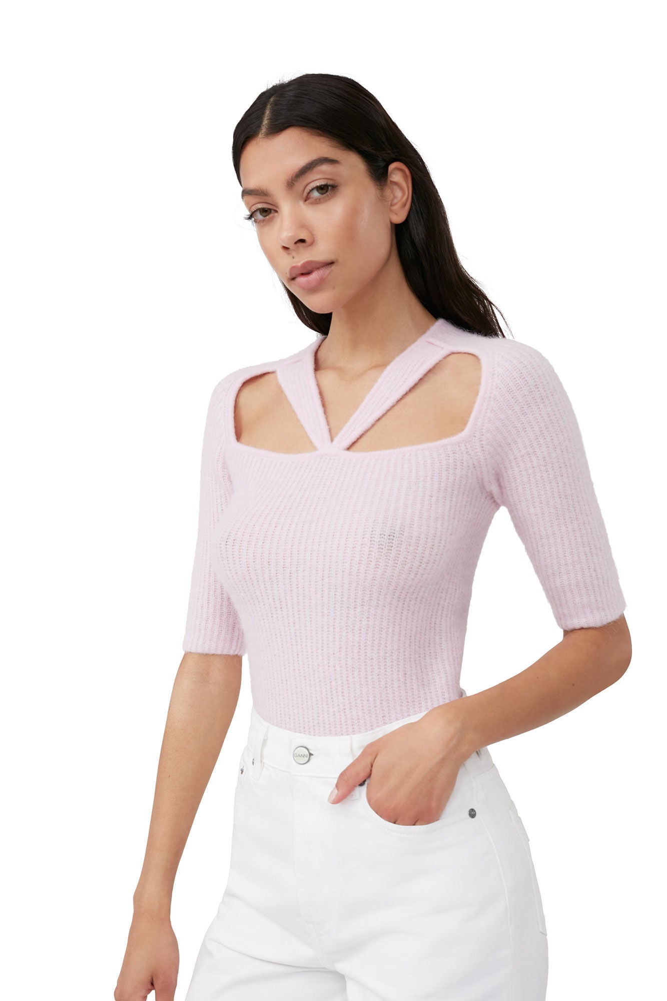 Soft Wool Cut Out Top Pink Tulle – Lulushop