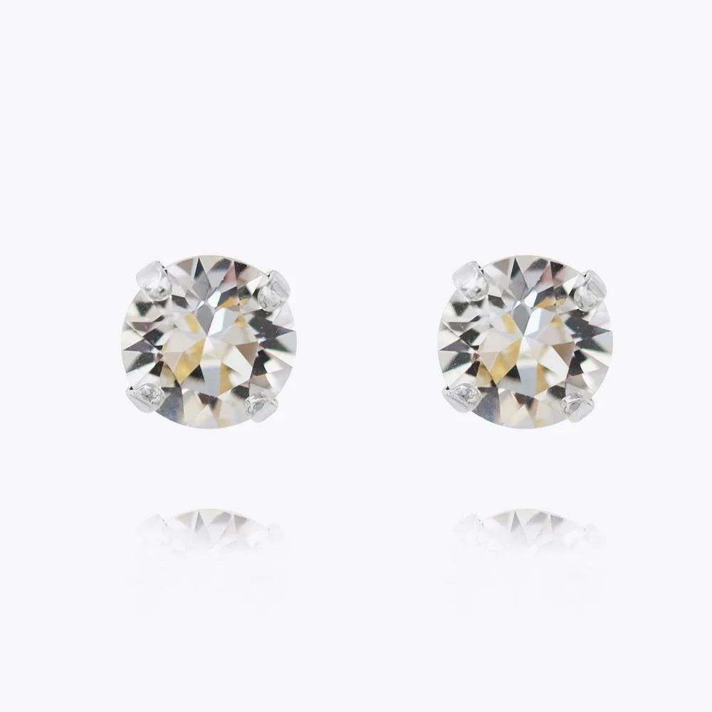 Classic Stud Earrings Rhodium Crystal
