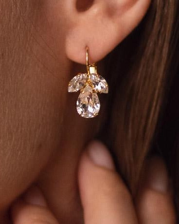 Petite Timo Earrings Gold Crystal