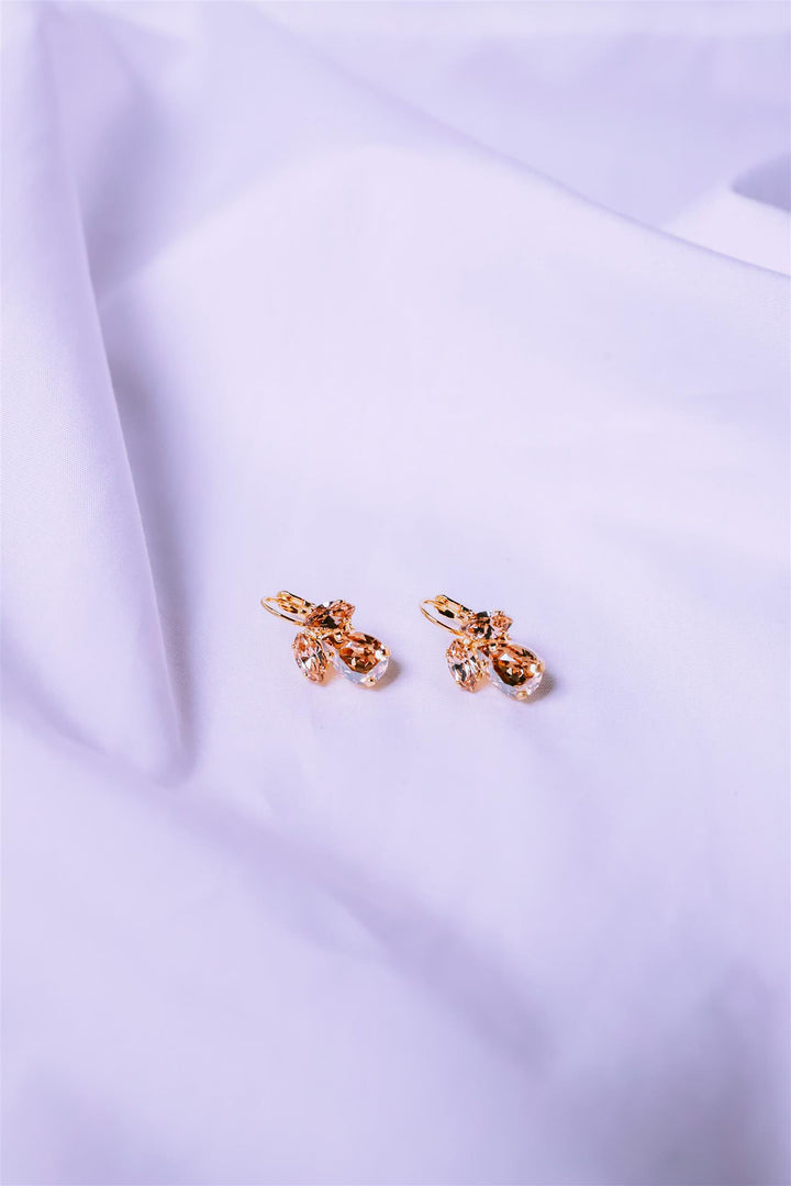 Petite Timo Earrings Gold Golden Shadow/Silk