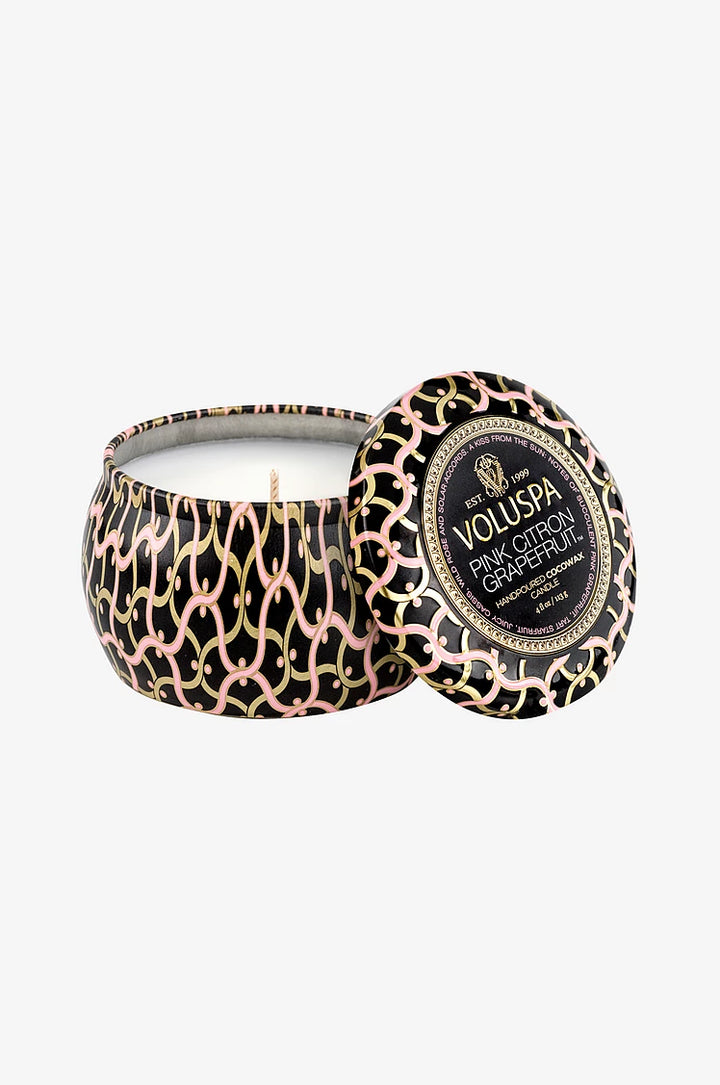 Mini Tin Candle 25t Pink Citron Grapefruit