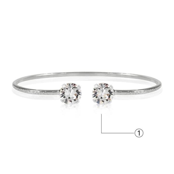 Classic Petite Bracelet Rhodium Crystal