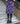 Pleated Georgette Midi Skirt Daisy Spray Lilac Sachet