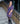 Pleated Georgette V-neck Mini Dress Daisy Spray Lilac Sachet