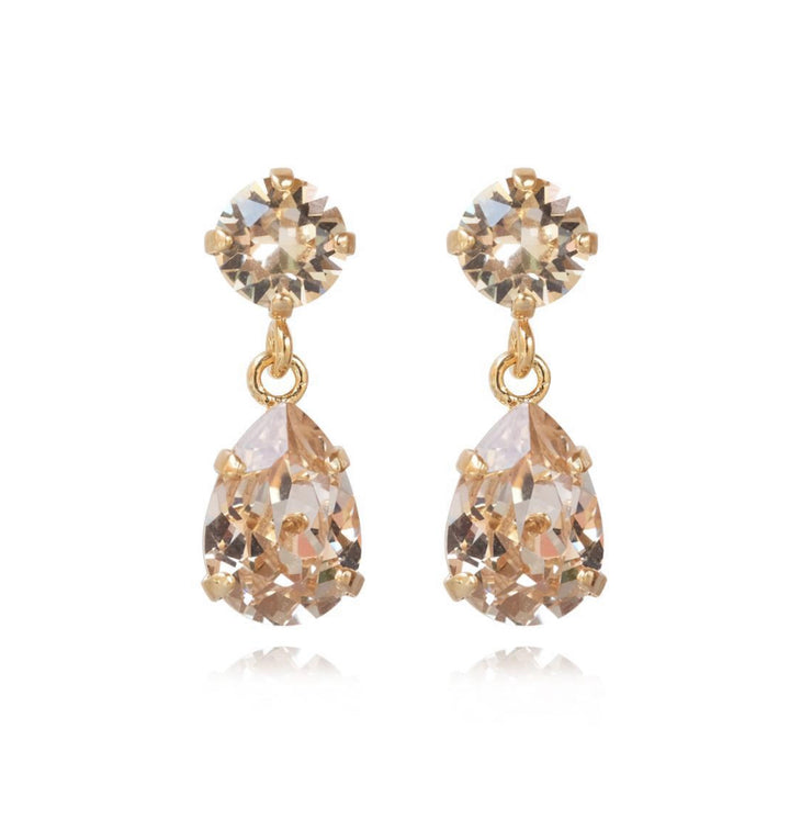Mini Drop Earrings Gold Silk